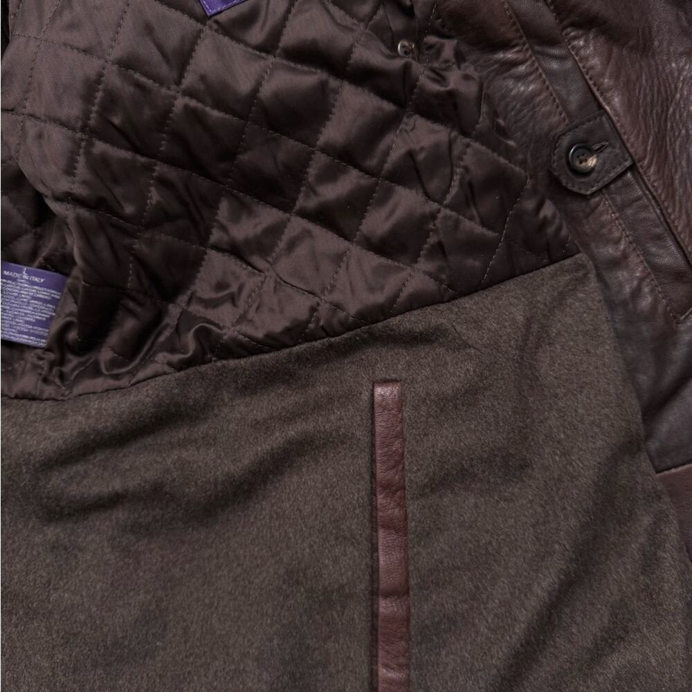 Ralph Lauren Wine Italian lambskin coat with shearling collar - size L $15,000 - Picture 15 of 15